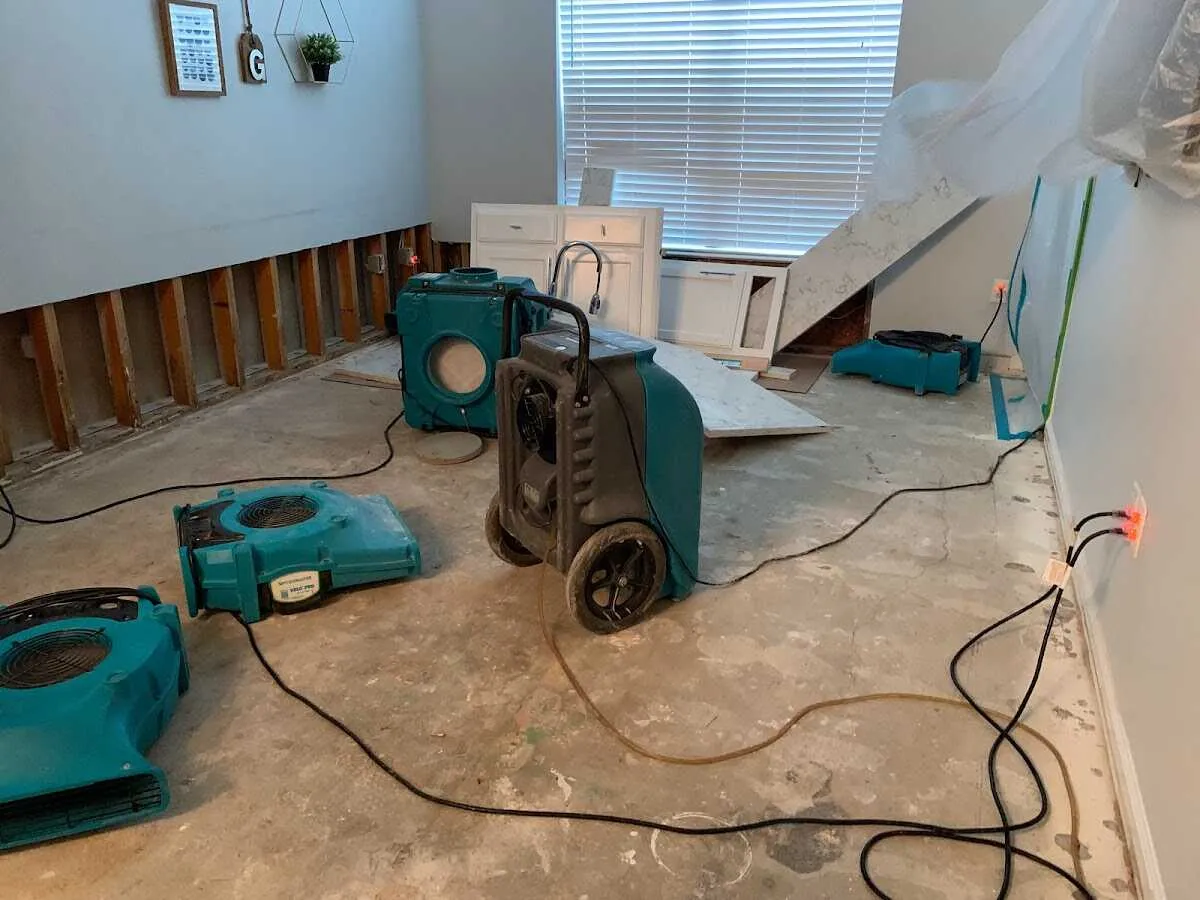 Dehumidifier in flood-cut room for Water Extraction & Removal in Whiteland